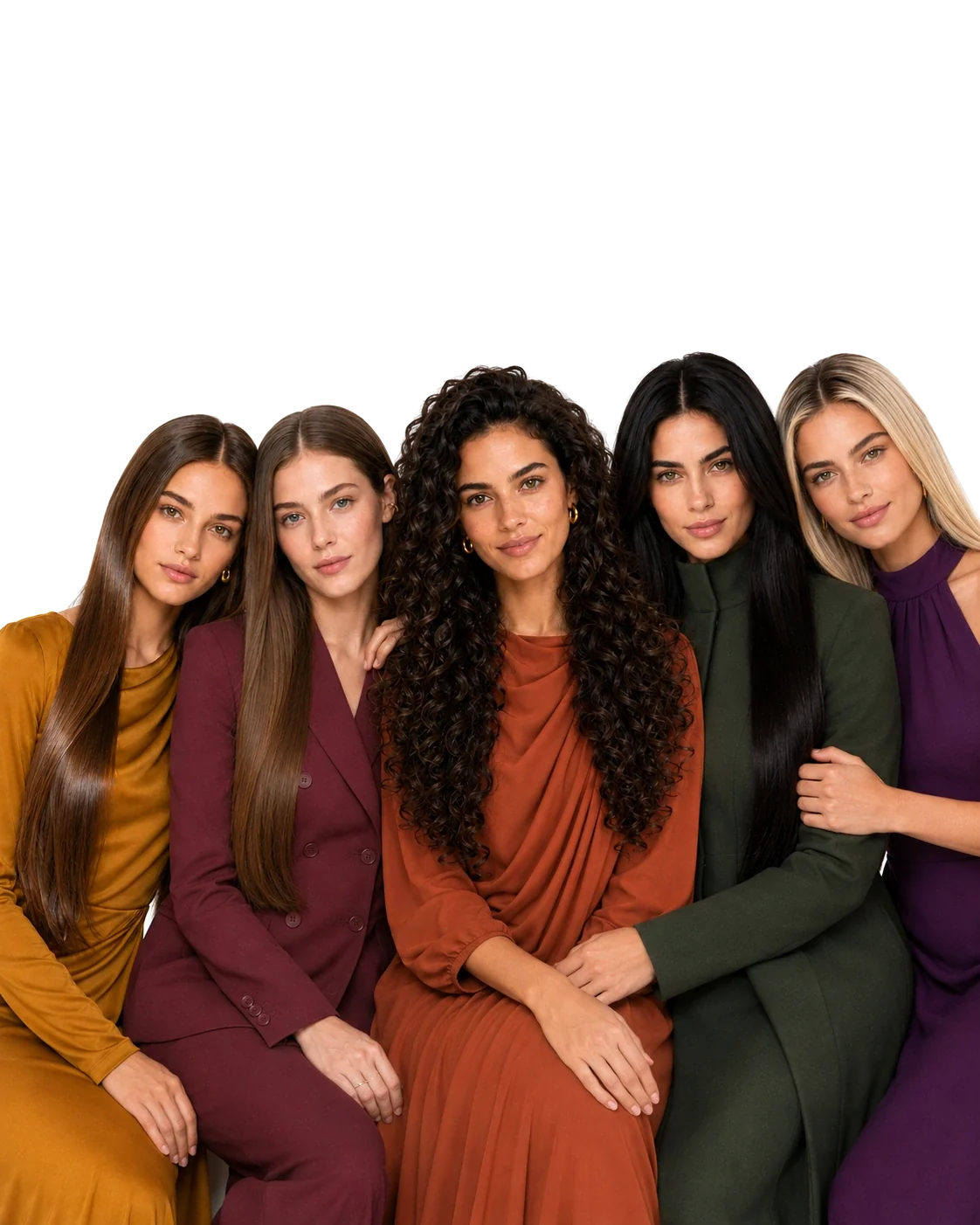 Las cinco mujeres de uwelle®, una por colección, juntas
